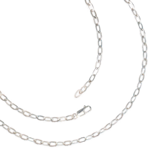 3.5mm Link Width Cable Chain Necklace for Pendants and Charms | Sterling Silver Cable Chain Necklace 3.5mm for Pendants