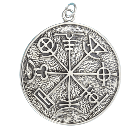 Vintage Sterling Silver Viking Pendant | Sterling Silver Viking Symbol Pendant for Necklace