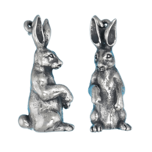 Silver Bunny Rabbit Vintage Pendant for Necklace | Sterling Silver Bunny Pendant for Necklace